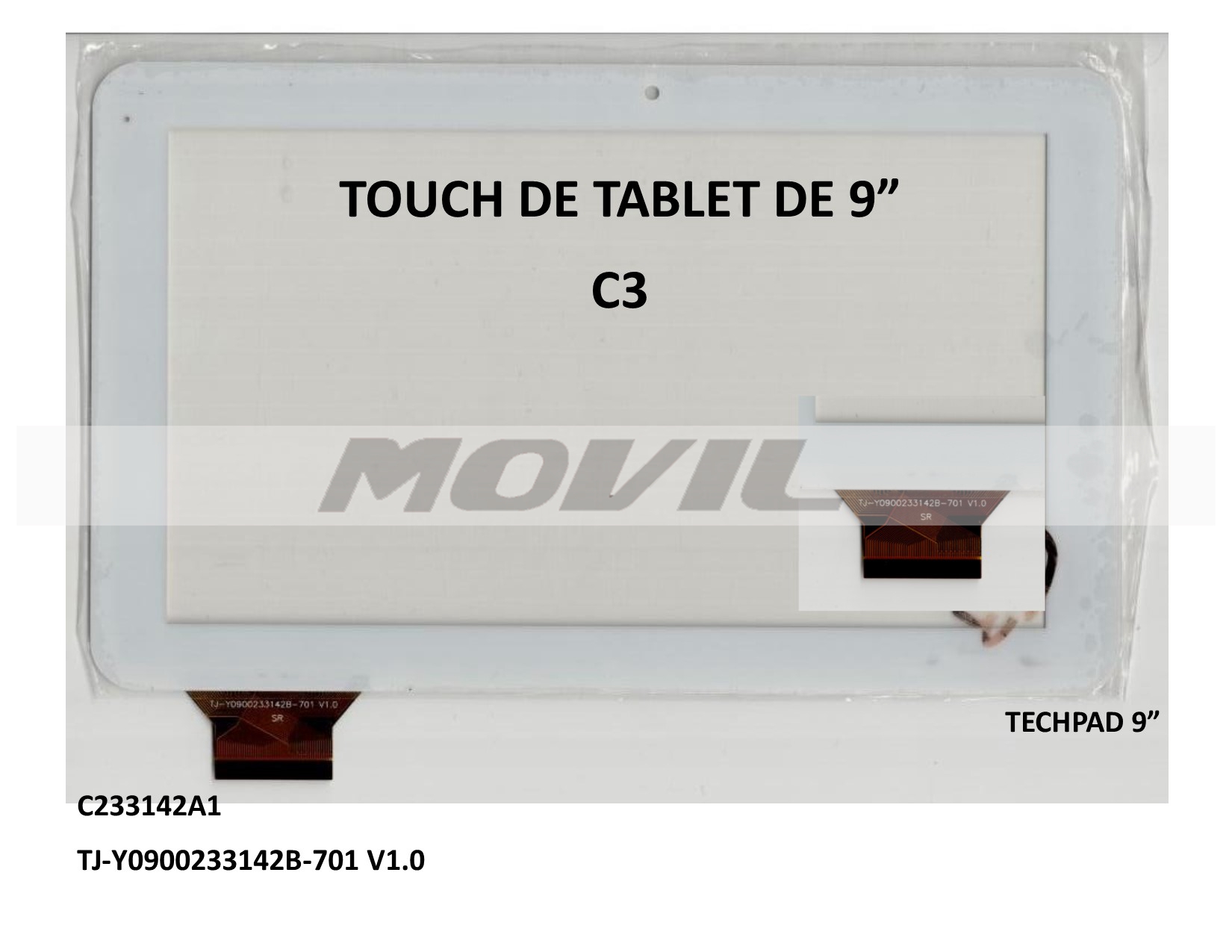 Touch tactil para tablet flex DE TABLET DE 9 inch C3 C233142A1  TJ-Y0900233142B-701 V1.0
